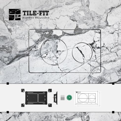 [TILE-FIT 003] Flush Button System – Cable-Actuated Base (Roca Duplo One) - 1