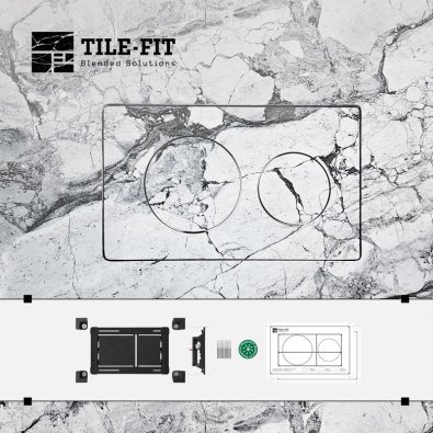 [TILE-FIT 003] Flush Button System – Cable-Actuated Base (Roca Duplo One) - 1